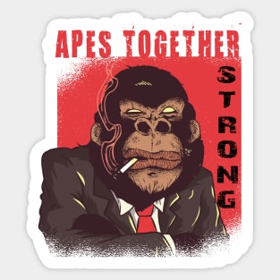 Apes Together Strong Gme Amc Ape Gorilla To the moon Sticker